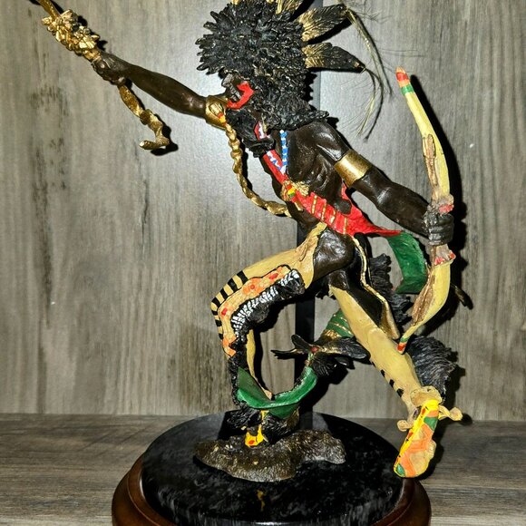 "Spirit of the Raven" Franklin Mint Native American Bronze Statue - Picture 3 of 6